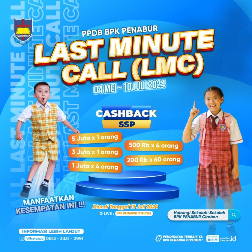 BPK PENABUR CIREBON “LAST MINUTE CALL”